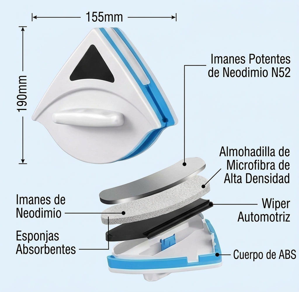 Limpiador magnético de vidrios y ventas