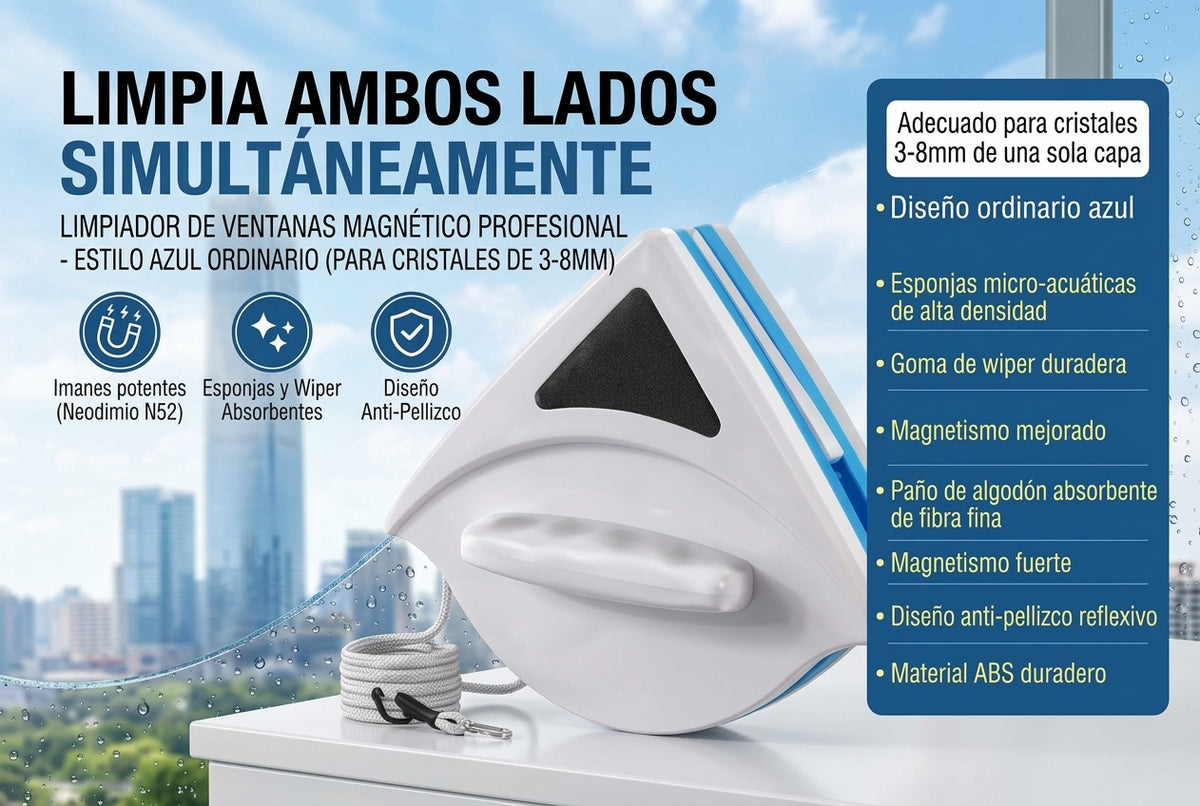 Limpiador magnético de vidrios y ventas