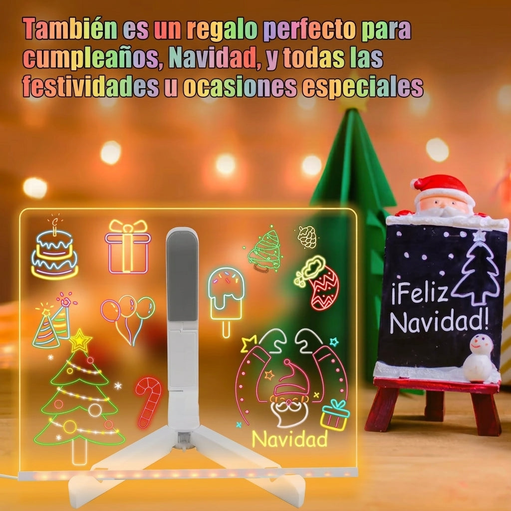 Tablero Mágico Luminoso + 7 Marcadores / Diversión sin pantallas