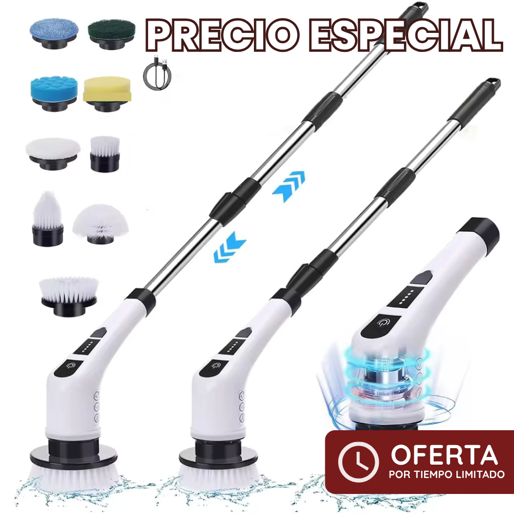 Cepillo Eléctrico de Limpieza 9 en 1 / Limpia a fondo sin esfuerzo